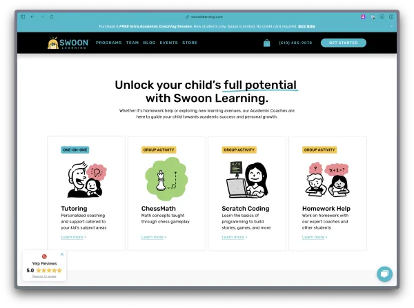 Features page