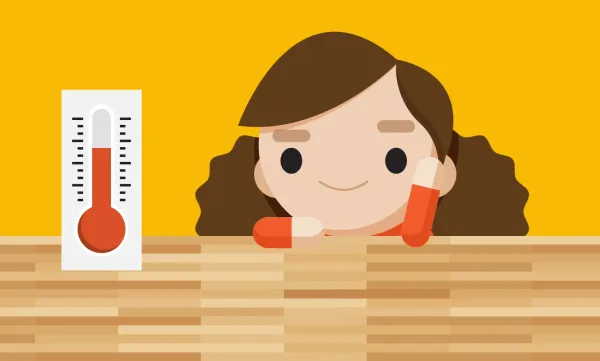 Kid reading temperature