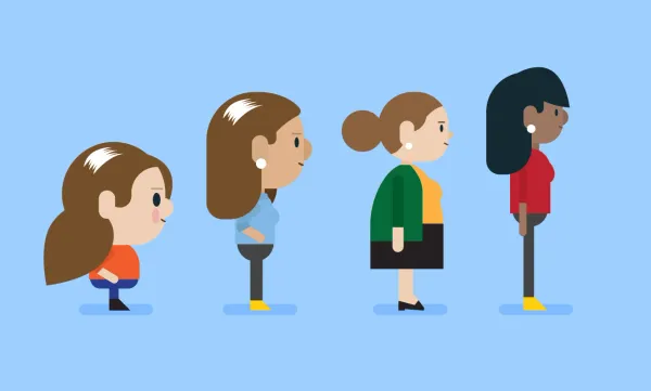 Girls in profile